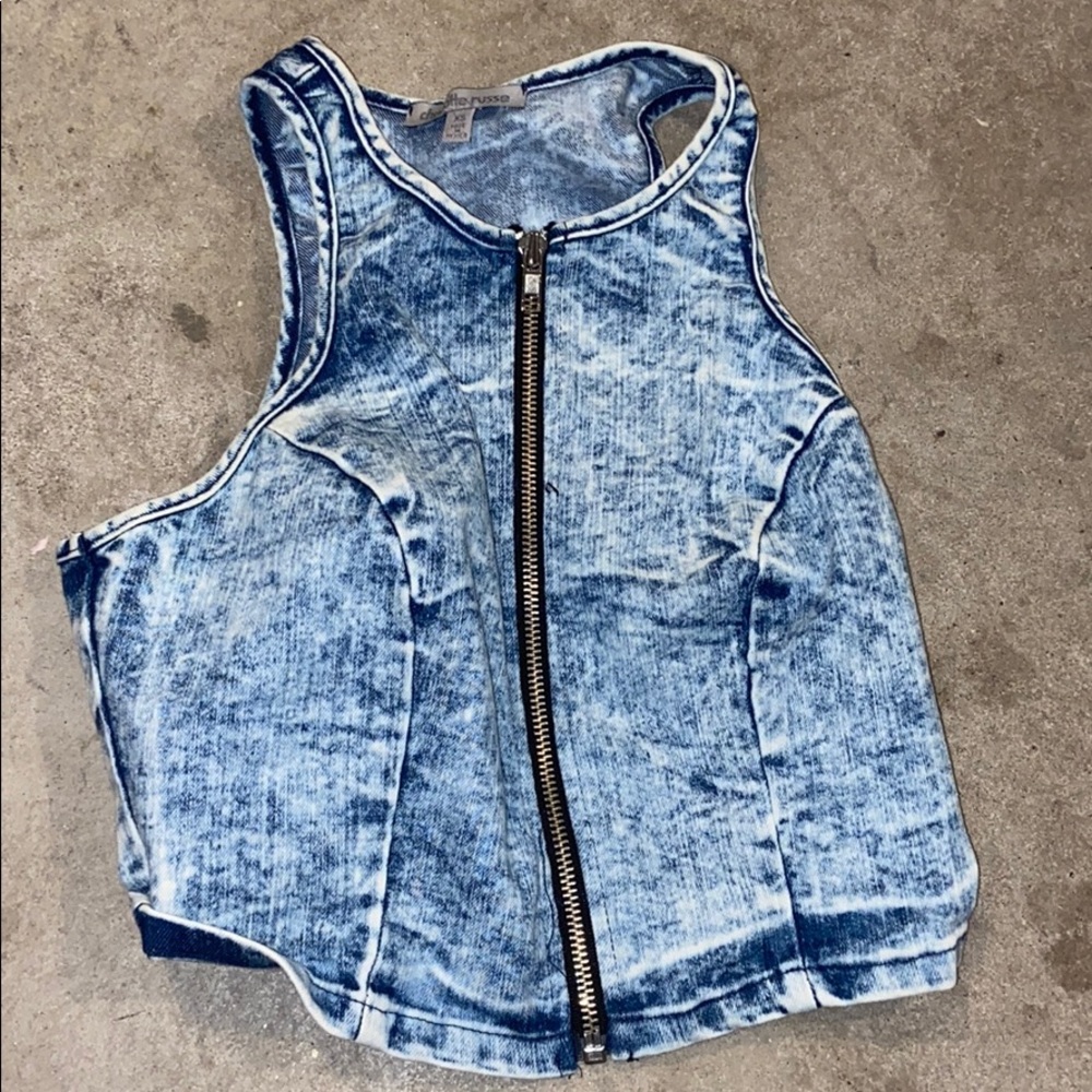 Zip up cropped tank!